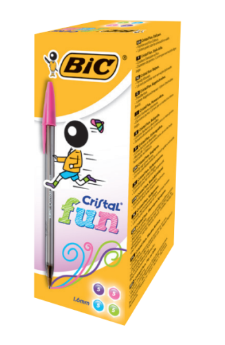 BOLIGRAFO CRISTAL FUN TRAZO 0,6 MM. COLOR TURQUESA BIC 929074.