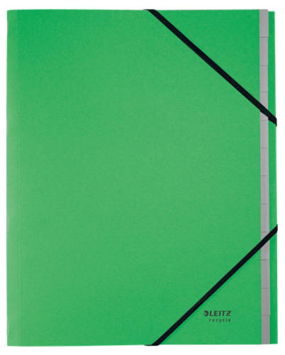 CARPETA CLASIFICADORA DE CARTON 12 POSICIONES A4 RECYCLE 100% VERDE LEITZ 39150055