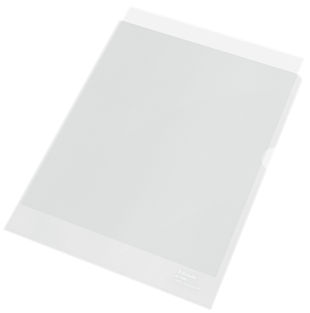 CAJA 100 DOSSIERES UÑEROS POLIPROPILENO TRANSPARENTE PIEL NARANJA A4 RECYCLE 100 MICRAS ESSELTE 627496 - Imagen 2