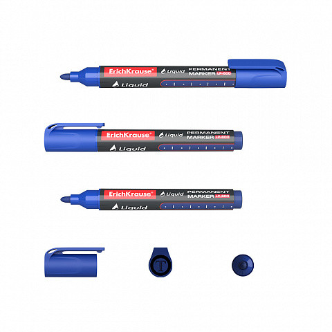 MARCADOR PERMANENTE CON TINTA LĂQUIDA LP-600 COLOR AZUL ERICH KRAUSE 48770 - Imagen 4