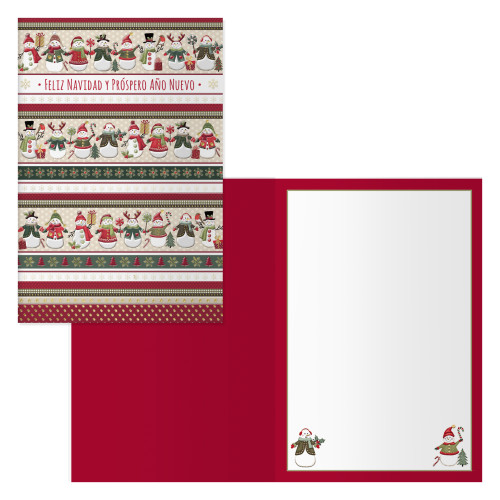 PACK 6 TARJETAS DE FELICITACIÓN NAVIDAD - TAMAÑO 11,5 X 17 CM - MODELO MUÑECO DOHE 70004 - Imagen 2