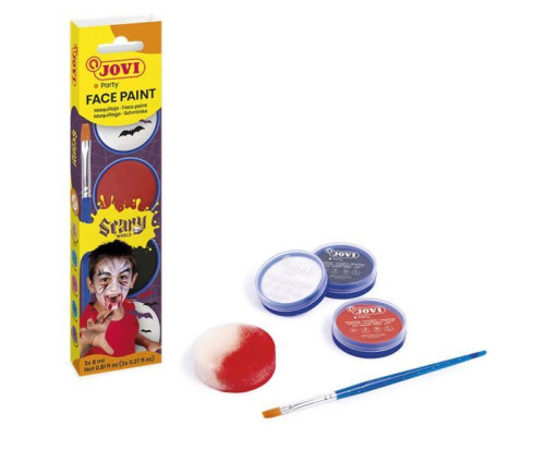 SET MAQUILLAJE SCARY 3 BOTES 8ML CREMA + ACCESORIOS JOVI 174SC