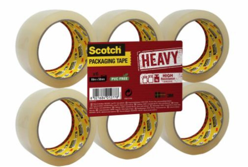 PACK 6 CINTAS DE EMBALAJE TRANSPARENTE 50MM X 66M HV.5066.F6.T SCOTH 7100303340 - Imagen 2