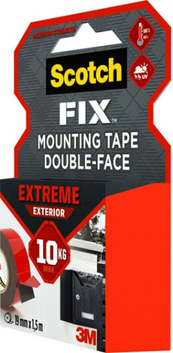 ROLLO CINTA DE MONTAJE DOBLE CARA EXTREME EXTERIORES 19MM X 1,5M HASTA 10KG FIX PT1100-1915-P SCOTH 7100272781 - Imagen 8