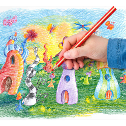 Staedtler 128 Negro, Azul, Burdeos, Marrón, Verde, Azul claro, Verde claro, Naranja, Melocotón, Rojo, Violeta, Amarillo 12 pieza(s) - Imagen 4