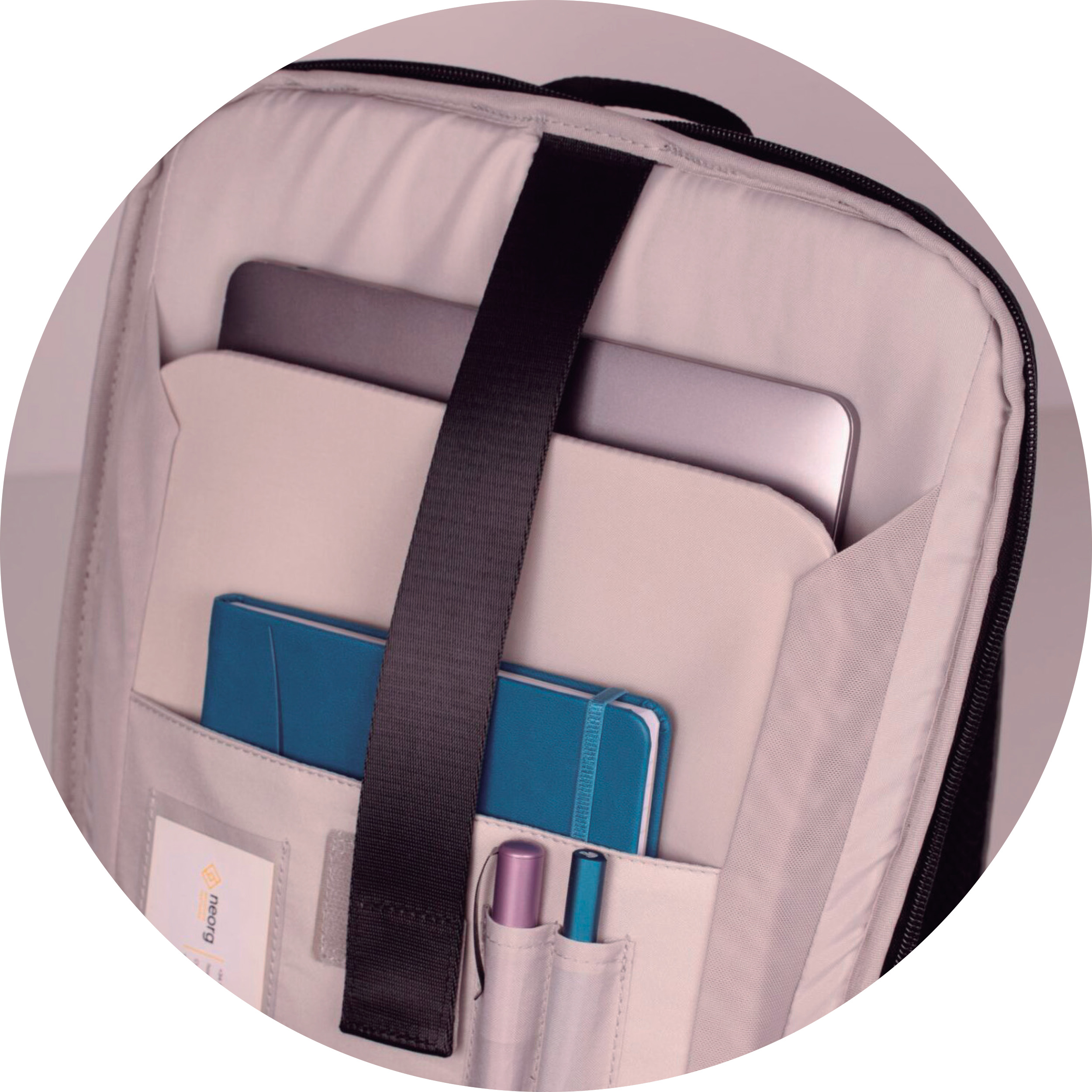 MOCHILA PARA PORTATIL 15" EXECUTIVE OXFBAG RPET CAQUI OXFORD 400191413 - Imagen 6