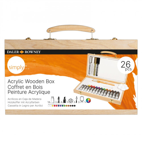 CAJA DE MADERA SET DE PINTURA ACRÍLICO DALER ROWNEY D12650055000