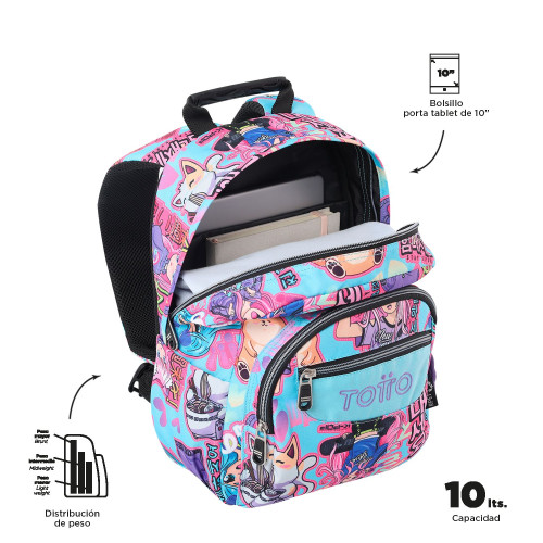 MOCHILA RAYOL HAPPY FLOW (33 X 44 X 13,5) - 19,6L TOTTO MA04ECO002-2416N-2AU - Imagen 4