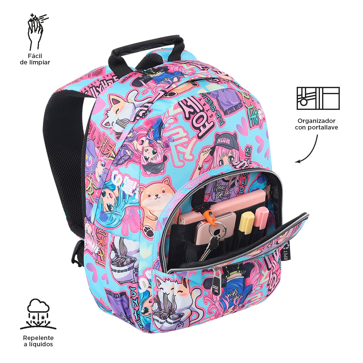 MOCHILA RAYOL HAPPY FLOW (33 X 44 X 13,5) - 19,6L TOTTO MA04ECO002-2416N-2AU - Imagen 5