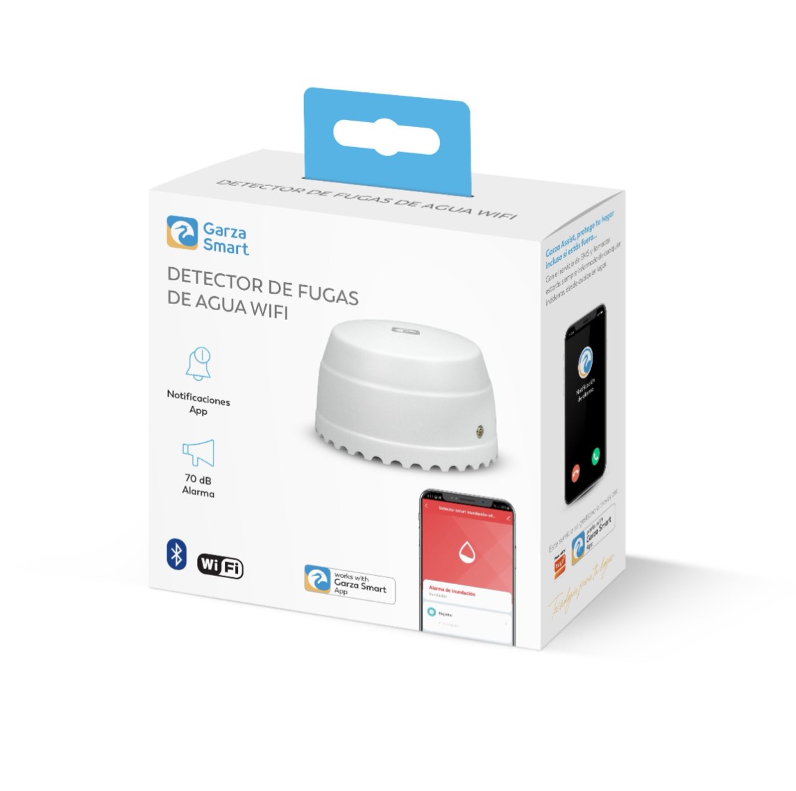 DETECTOR DE SEGURIDAD DE INUNDACION SMART WIFI GARZA 401346C - Imagen 6