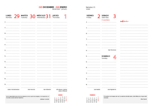 AGENDA 2026 PARIS S/V 15x21 NEGRO CASTELLANO INGRAF 356572 - Imagen 2
