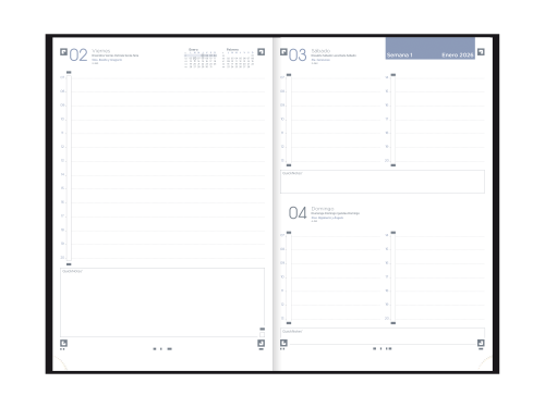 AGENDA 2026 MINIMAL A5 15X21CM DIA PAGINA COLOR NEGRO OXFORD 400201722 - Imagen 2