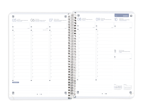 AGENDA 2026 LIVE&GO A5 15X21CM SEMANA VISTA COLORES VIVOS OXFORD 400201729 - Imagen 2
