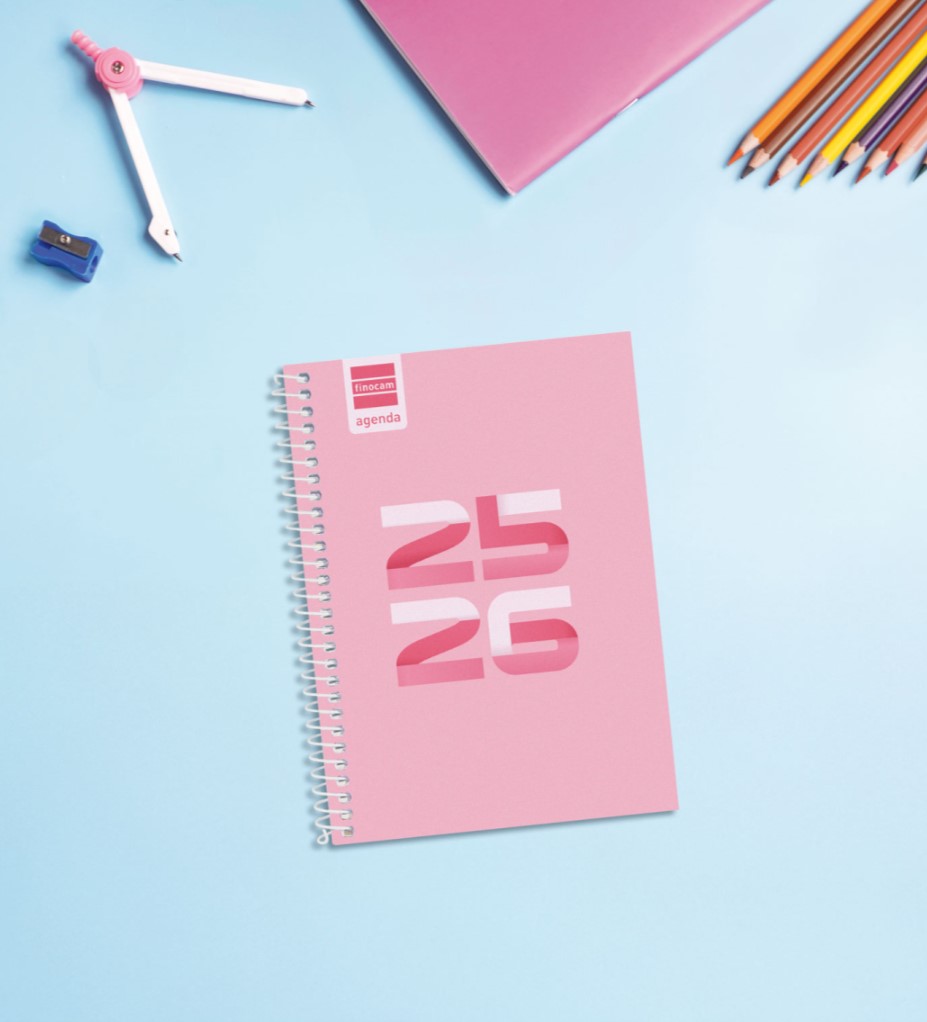 AGENDA ESCOLAR 2025-2026 COOL 8ยบ 120X164 SEMANA VISTA HORIZONTAL ROSA+ FINOCAM 645000426 - Imagen 5
