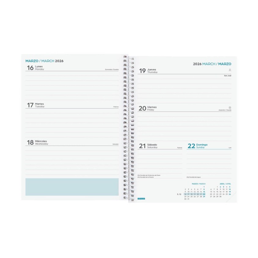 AGENDA ESCOLAR 2025-2026 COOL 4ยบ 155X212 SEMANA VISTA HORIZONTAL ROSA+ FINOCAM 645040426 - Imagen 2