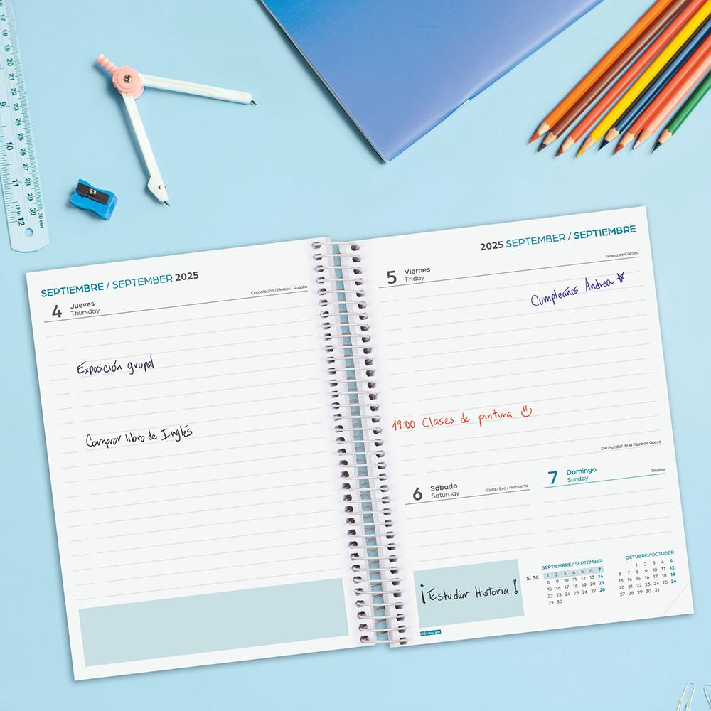 AGENDA DOCENTE 2025-2026 MAGISTRAL DESIGN 4ยบ 155X212 SEMANA VISTA HORIZONTAL LILAC+ FINOCAM 533580326 - Imagen 3