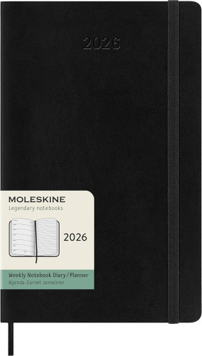AGENDA 2026 TAPA BLANDA 12 MESES SEMANAL L (13 X 21 CM) NEGRA MOLESKINE DSB12WN3Y26