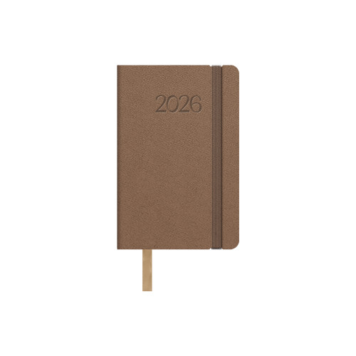 AGENDA 2026 MANHATAN SEMANA VISTA BOLSILLO 8,5 X 13 CM. COLOR CAMEL DOHE 12872 - 26