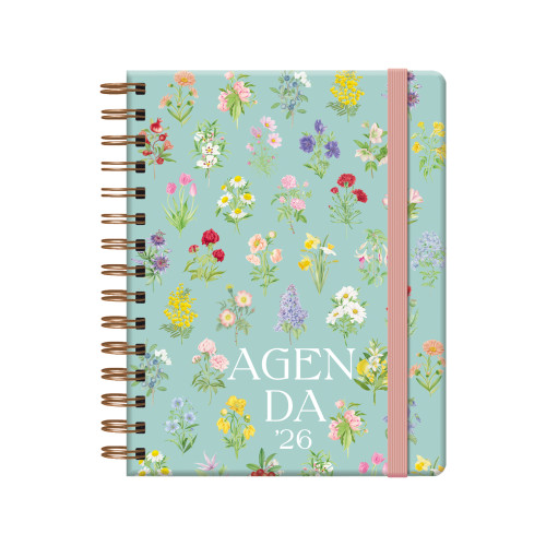 AGENDA 2026 BOTANICAL ESPIRAL SEMANA VISTA 15 X 21 CM. BOUQUET DOHE 13265 - 26