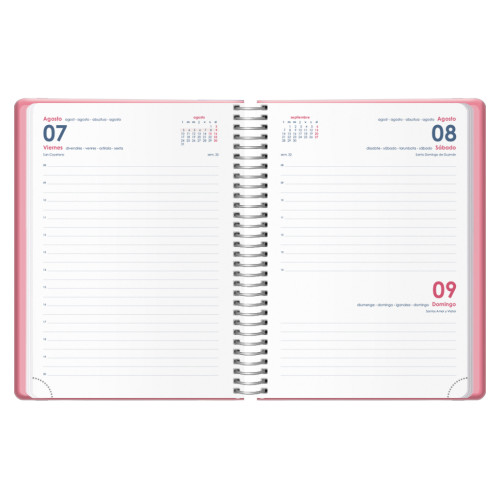 AGENDA 2026 DENVER ESPIRAL DÍA PÁGINA 15 X 21 CM. COLOR ROSA DOHE 12723 - 26 - Imagen 2