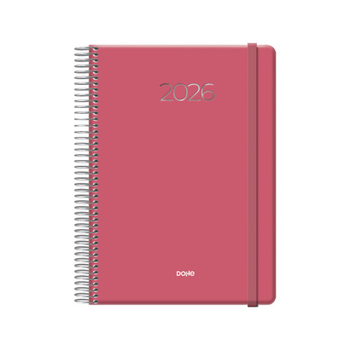 AGENDA 2026 DENVER ESPIRAL DÍA PÁGINA 15 X 21 CM. COLOR ROSA DOHE 12723 - 26
