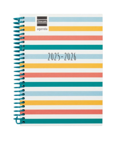 AGENDA ESCOLAR 2025-2026 DIVA 8ยบ 120X164 SEMANA VISTA HORIZONTAL COLORS+ FINOCAM 536100526