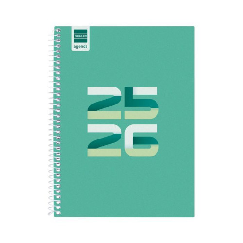 AGENDA ESCOLAR 2025-2026 COOL 4ยบ 155X212 1DIA PAGINA VERDE+ FINOCAM 645060926