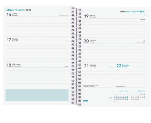 AGENDA ESCOLAR 2025-2026 SECUNDARIA 8ยบ 120X164 SEMANA VISTA HORIZONTAL ART+ FINOCAM 634224826 - Imagen 3