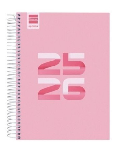 AGENDA ESCOLAR 2025-2026 COOL 4ยบ 155X212 1DIA PAGINA ROSA+ FINOCAM 645060426