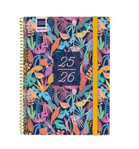 AGENDA ESCOLAR 2025-2026 SECUNDARIA 4ยบ 155X212 SEMANA VISTA HORIZONTAL TROPICAL+ FINOCAM 634205026
