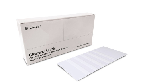 PACK CON 10 JUEGOS DE TARJETAS DE LIMPIEZA PARA DETECTORES DE BILLETES FALSOS SAFESCAN 137-0745