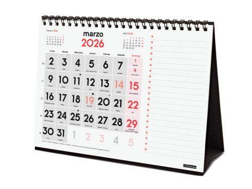 CALENDARIO 2026 SOBREMESA NEUTRO NUMEROS GRANDES+NOTAS S 210X150MM FINOCAM 781370026 - Imagen 3