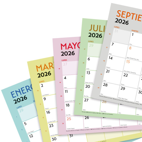 CALENDARIO 2026 NEUTRO PARED ESCRIBIR GRAFIK A4 210X297MM FINOCAM 787220126 - Imagen 4