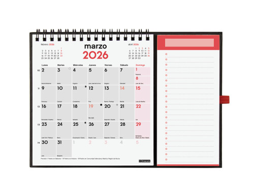 CALENDARIO 2026 NEUTRO ESCRIBIR IMAN XS 140X150MM FINOCAM 781350026 - Imagen 3