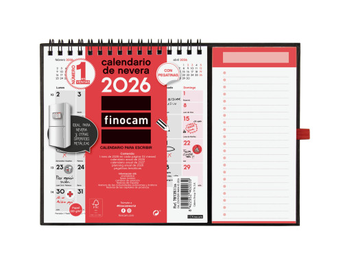 CALENDARIO 2026 NEUTRO ESCRIBIR IMAN XS 140X150MM FINOCAM 781350026