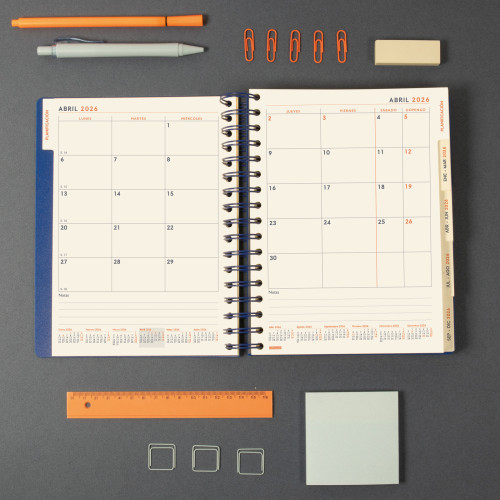 AGENDA 2026 TEMPUS 1/4 155X217MM DIA PAGINA AZUL FINOCAM 626301026 - Imagen 5