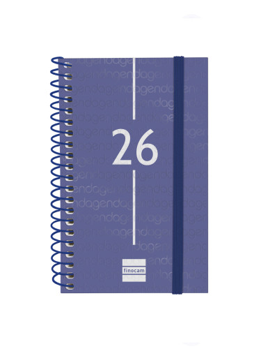AGENDA 2026 BASIC YEAR E3 79X127MM SEMANA VISTA HORIZONTAL AZUL FINOCAM 741421026