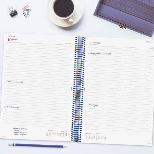 AGENDA 2026 BASIC YEAR E40 210X297MM DIA PAGINA AZUL FINOCAM 741111026 - Imagen 2