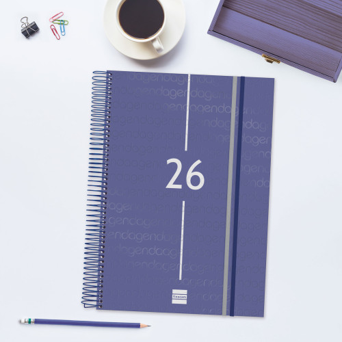 AGENDA 2026 BASIC YEAR E40 210X297MM DIA PAGINA AZUL FINOCAM 741111026 - Imagen 3