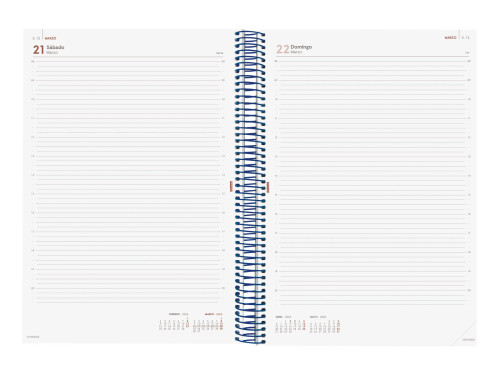AGENDA 2026 BASIC YEAR E40 210X297MM DIA PAGINA AZUL FINOCAM 741111026 - Imagen 4
