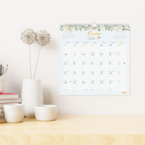 CALENDARIO 2026 PARED TRENDY DESIGN ESCRIBIR 300x300MM FINOCAM 787530126 - Imagen 2