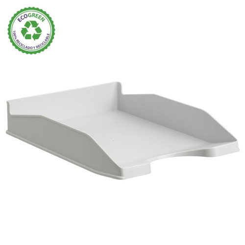BANDEJA APILABLE ECOGREEN 100% RECICLADO Y RECICLABLE GRIS 345X255X60 MM ARCHIVO 2000 742 GS