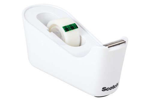 DISPENSADOR PORTARROLLOS C18 DE SOBREMESA COLOR BLANCO CON ROLLO CINTA INVISIBLE 19MM X 33M MAGIC C18-W SCOTH 7012754546