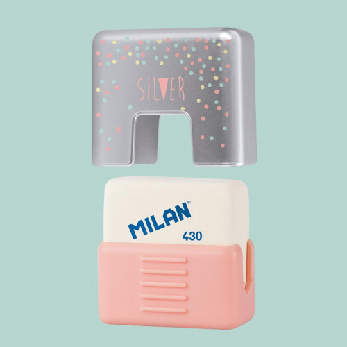 EXPOSITOR 30 GOMAS DE MIGA DE PAN CON FUNDA PROTECTORA SILVER MILAN CMMS430SL - Imagen 2